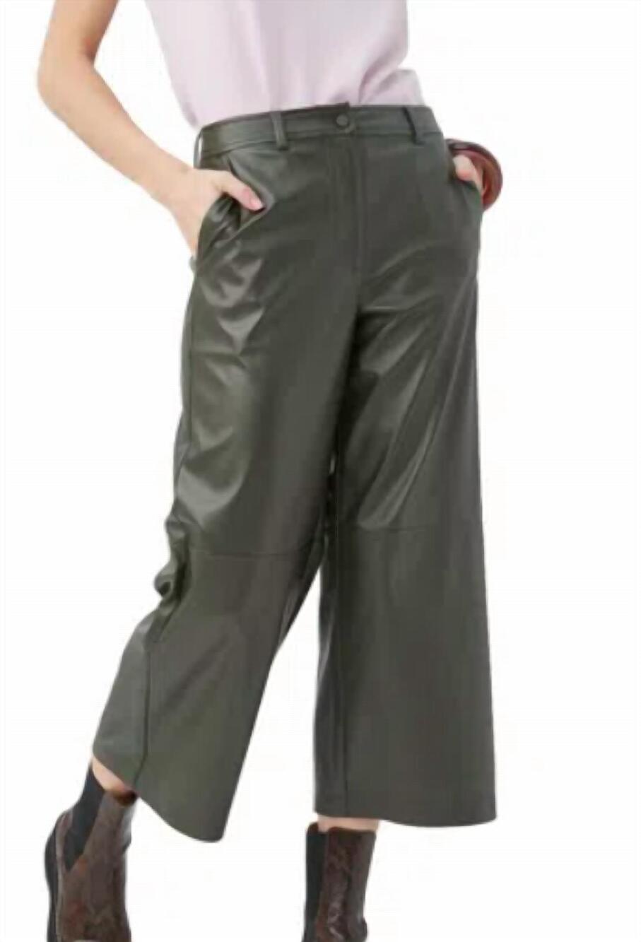 NEW TRINA TURK tanashi pant in dark green